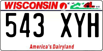 WI license plate 543XYH
