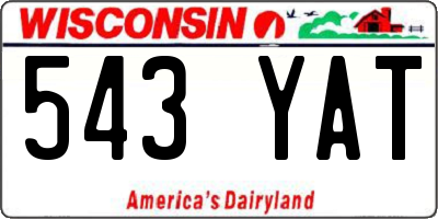 WI license plate 543YAT