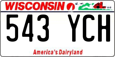 WI license plate 543YCH