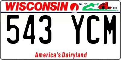 WI license plate 543YCM