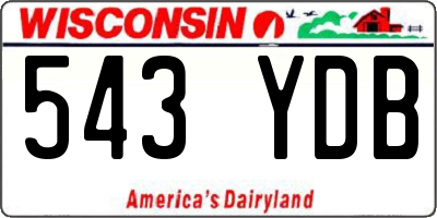 WI license plate 543YDB