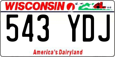 WI license plate 543YDJ