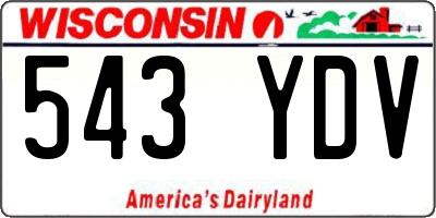 WI license plate 543YDV