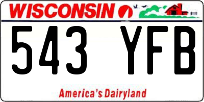 WI license plate 543YFB