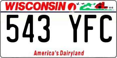WI license plate 543YFC
