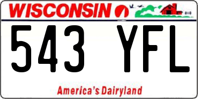 WI license plate 543YFL
