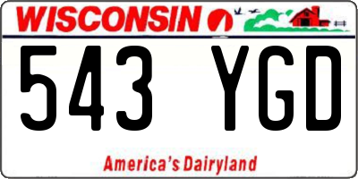 WI license plate 543YGD
