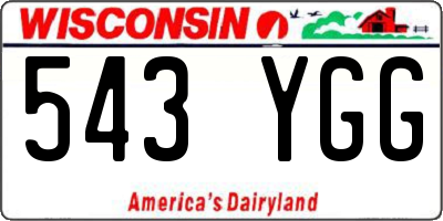 WI license plate 543YGG