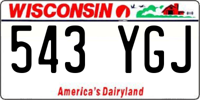 WI license plate 543YGJ