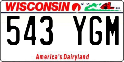 WI license plate 543YGM