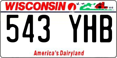 WI license plate 543YHB