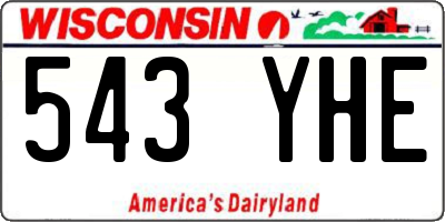 WI license plate 543YHE