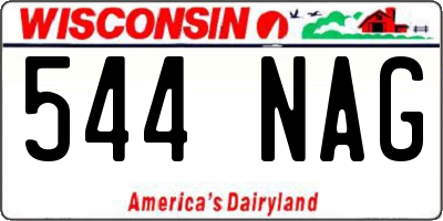 WI license plate 544NAG