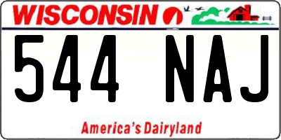 WI license plate 544NAJ