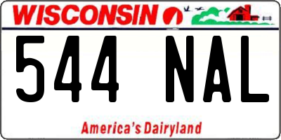 WI license plate 544NAL