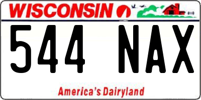 WI license plate 544NAX