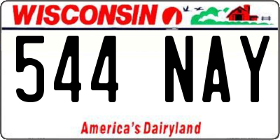 WI license plate 544NAY