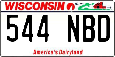 WI license plate 544NBD