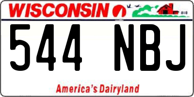 WI license plate 544NBJ