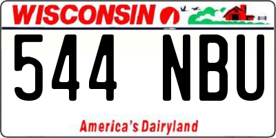 WI license plate 544NBU