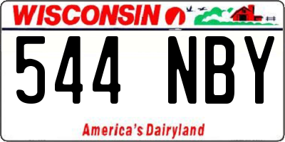 WI license plate 544NBY