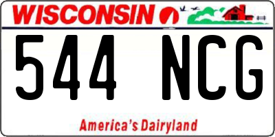 WI license plate 544NCG