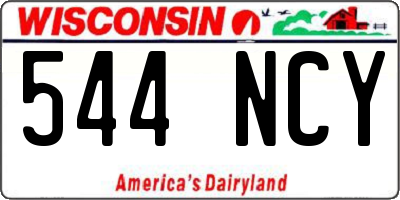 WI license plate 544NCY