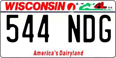 WI license plate 544NDG
