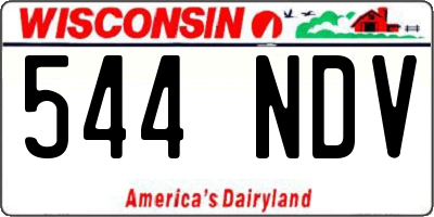 WI license plate 544NDV