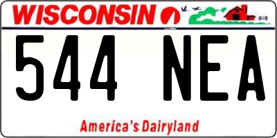 WI license plate 544NEA