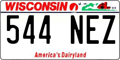 WI license plate 544NEZ
