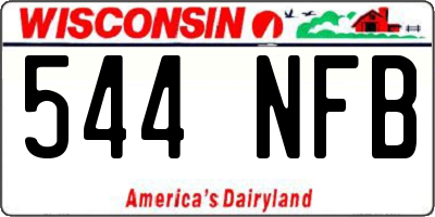 WI license plate 544NFB