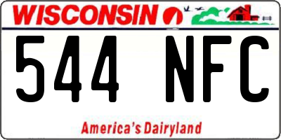 WI license plate 544NFC