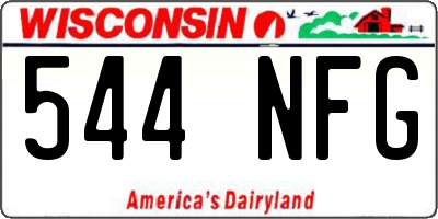WI license plate 544NFG
