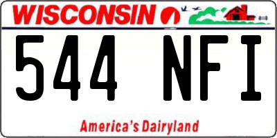 WI license plate 544NFI