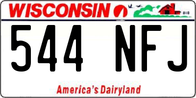 WI license plate 544NFJ