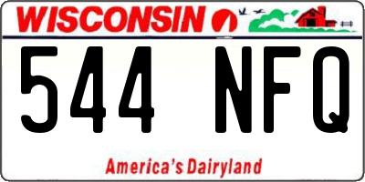 WI license plate 544NFQ