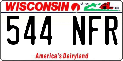 WI license plate 544NFR