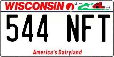 WI license plate 544NFT