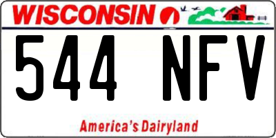 WI license plate 544NFV