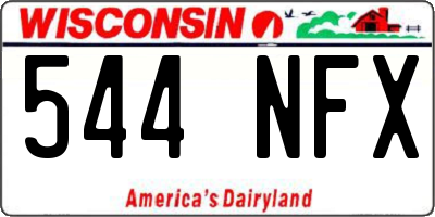 WI license plate 544NFX