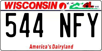 WI license plate 544NFY