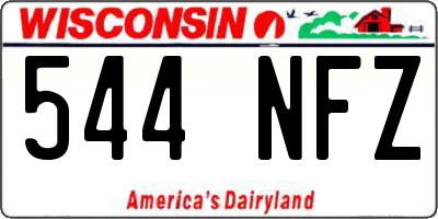 WI license plate 544NFZ