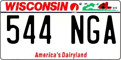 WI license plate 544NGA