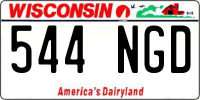 WI license plate 544NGD