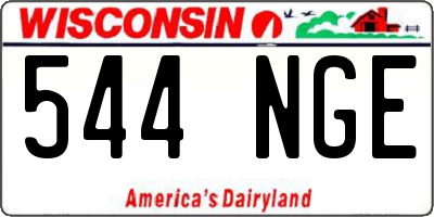 WI license plate 544NGE