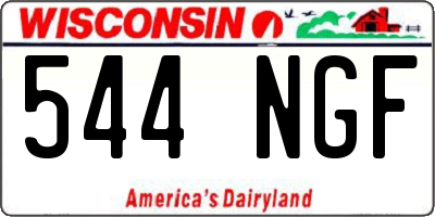 WI license plate 544NGF