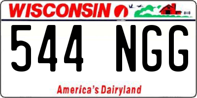 WI license plate 544NGG