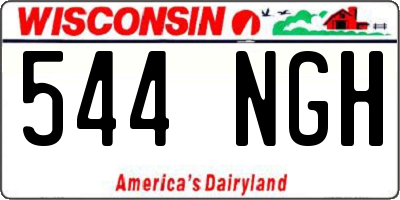 WI license plate 544NGH