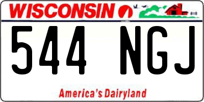 WI license plate 544NGJ